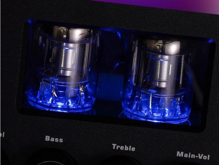 M7 remote control HIFI audio home tube power amplifier can Adjustable volume support RCA BT AUX COAX OPT USB TF RADIO 50W+50W