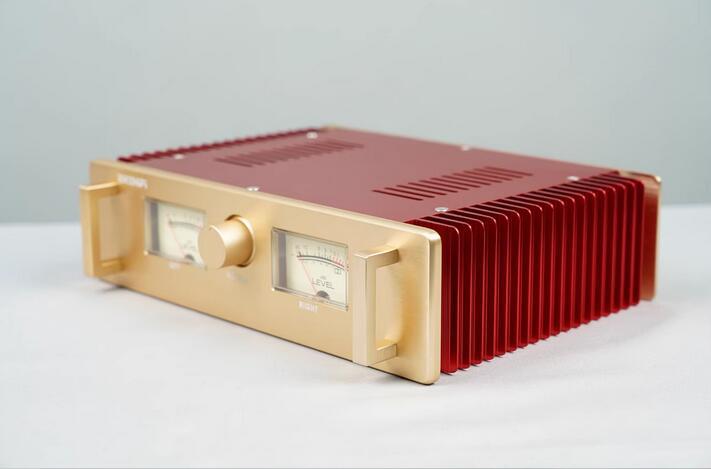 NEW full Aluminum 1969 Gold Sealed Class A B power amplifier Chassis HiFi DIY Audio box with knobs 301*82*210mm