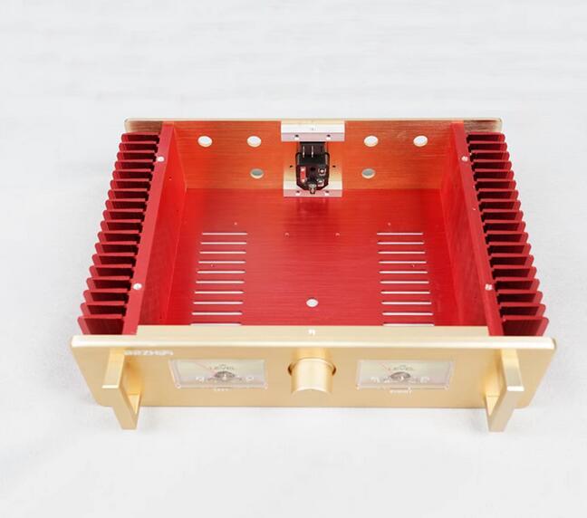NEW full Aluminum 1969 Gold Sealed Class A B power amplifier Chassis HiFi DIY Audio box with knobs 301*82*210mm