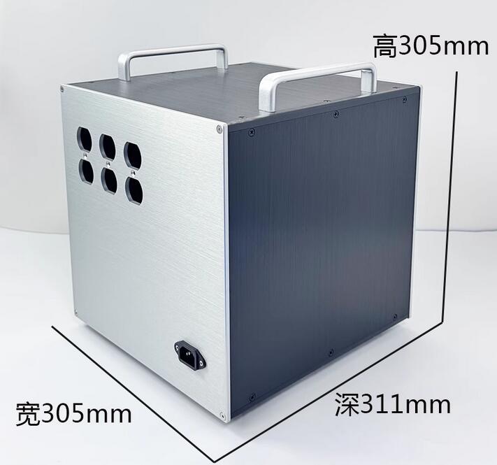 3206 Aluminum CNC Customized American Standard Split Power supply Shell HIFI  Isolation DIY Case 305*305*311mm