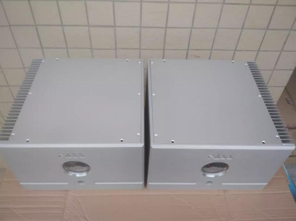 PASS full aluminum chassis HIFI DIY mono class A case New silver amp box with heatsink