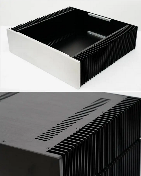 Blank 4312 full aluminum chassis hifi class A Power amplifier DIY box with heatsink