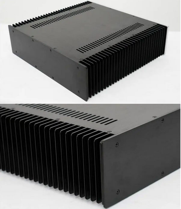 Blank 4312 full aluminum chassis hifi class A Power amplifier DIY box with heatsink