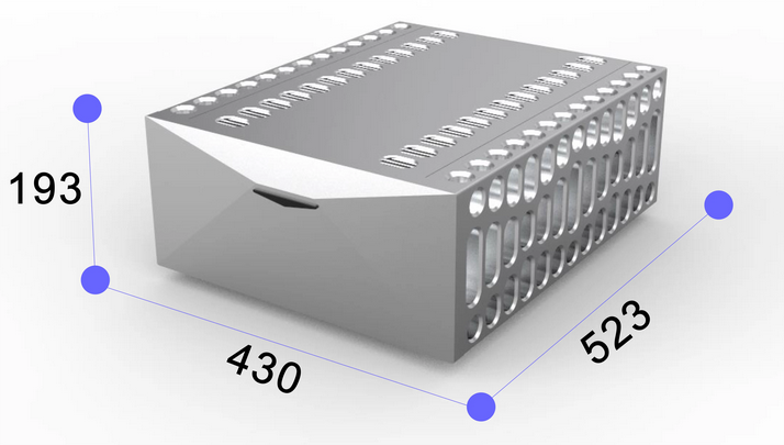 4319 BOLDER style CNC All Aluminum Power Amplifier Chassis Audio Amp Enclosure High-end Amplifier Housing DIY Box
