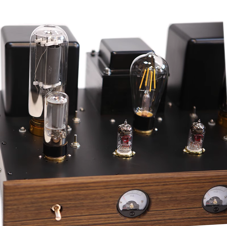 ECC82 EL34 805A Vacuum Tube Amplifier 45WX2 Stereo Single End Class A Amplifier With VU meter Hi-end Amp