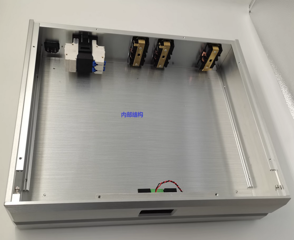 92 silver full aluminum DIY American standard power filter socket chassis
