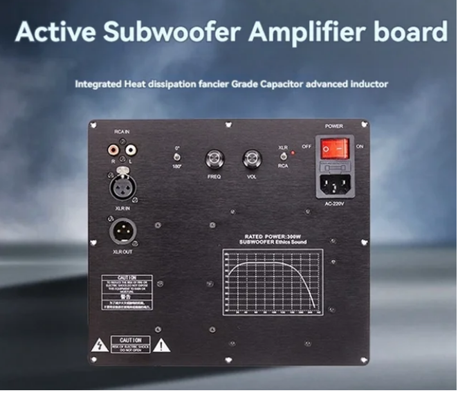 TPA3255 digital subwoofer active speaker high-power RCA XLR HIFI amplifier board 600Wx1/2ohm, 300Wx1/4ohm