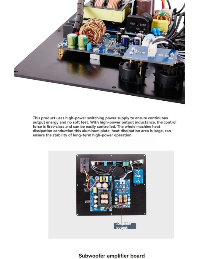 TPA3255 digital subwoofer active speaker high-power RCA XLR HIFI amplifier board 600Wx1/2ohm, 300Wx1/4ohm