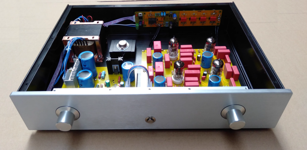 6N11 6922 HIFI stereo tube preamplifier With four-way input selection