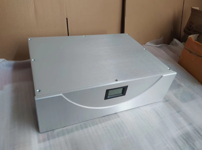 All aluminum isolation power supply install chassis US standard socket Enclosure with meter display