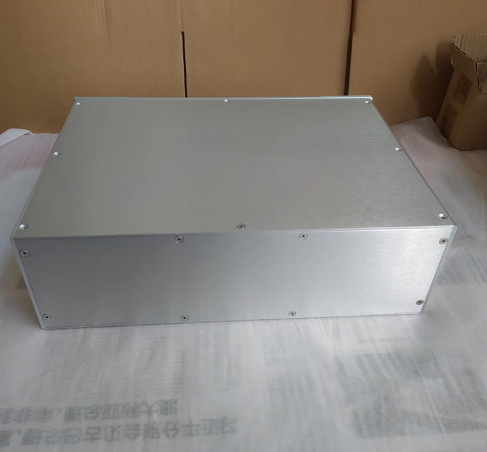 Dual VU meter full aluminum power amplifier chassis preamplifier install case with knob 430*130*308mm