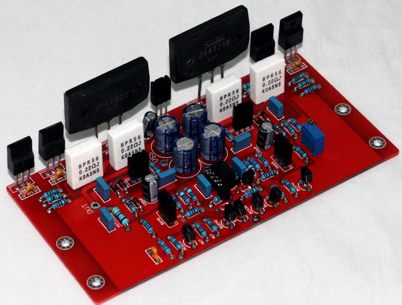 One pair Dual 2SA1216 2SC2922 150W HIFI Power Amplifier Board Refer to Burmester 933 circuit