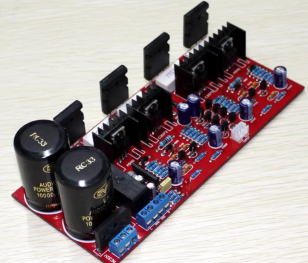 YJ0014- 2×10000UF 100W*2 TT1943/TT5200 Toshiba transistor Power Amplifier Board