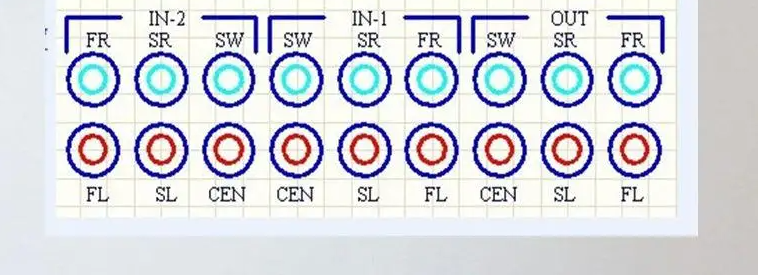 5.1 channel audio switcher 2 input 1 output audio input selector 5.1CH audio switcher board