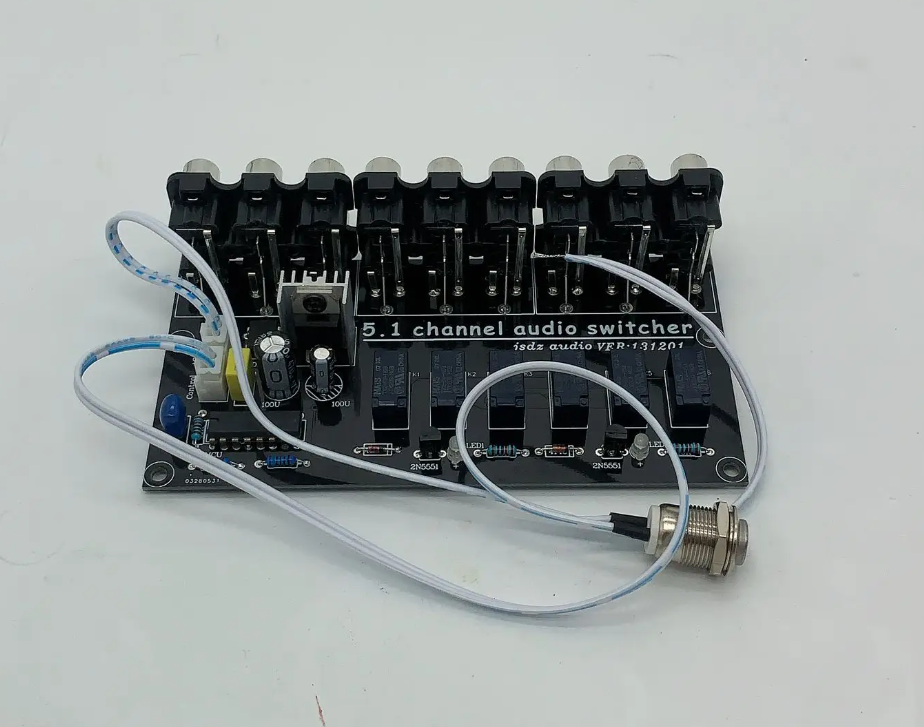 5.1 channel audio switcher 2 input 1 output audio input selector 5.1CH audio switcher board