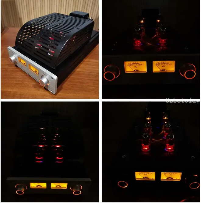 Finished VU meter tube amplifier JJ ECC83S+ JJ ECC82 + 6Z4 Stereo Tube Preamplifier HiFi Vacuum Tube Preamp