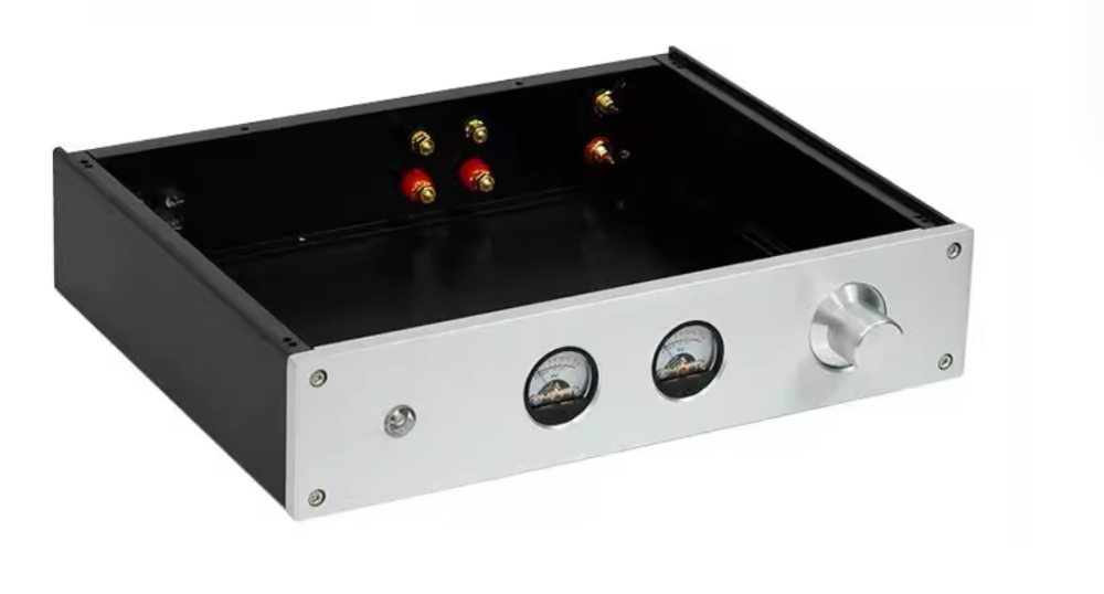 BZ3207 Full Aluminum Preamplifier Enclosure DAC Case Amplifier Chassis DIY HiFi Shell with VU meter
