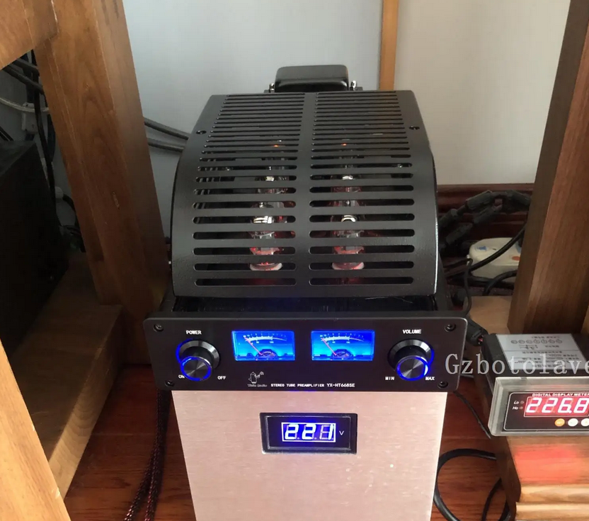 Finished VU meter tube amplifier JJ ECC83S+ JJ ECC82 + 6Z4 Stereo Tube Preamplifier HiFi Vacuum Tube Preamp