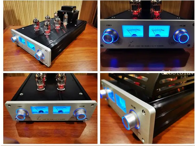 Finished VU meter tube amplifier JJ ECC83S+ JJ ECC82 + 6Z4 Stereo Tube Preamplifier HiFi Vacuum Tube Preamp