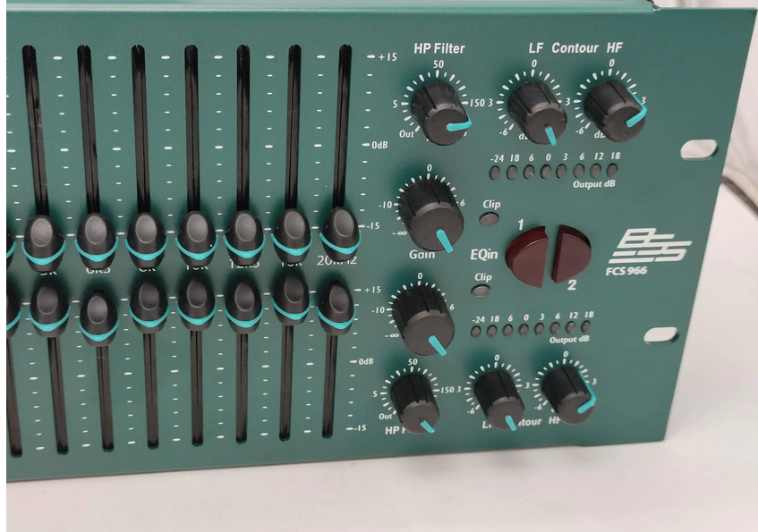 NEW BSS FCS-966 2x 30 stage performance professional equalizer dual channel graphic equalizer