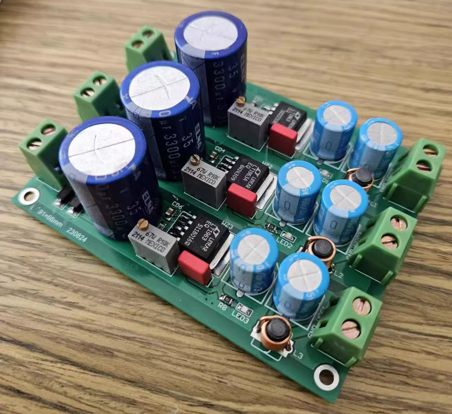 3A three-way LT1764 high-speed low-noise independent linear voltage regulator power supply board