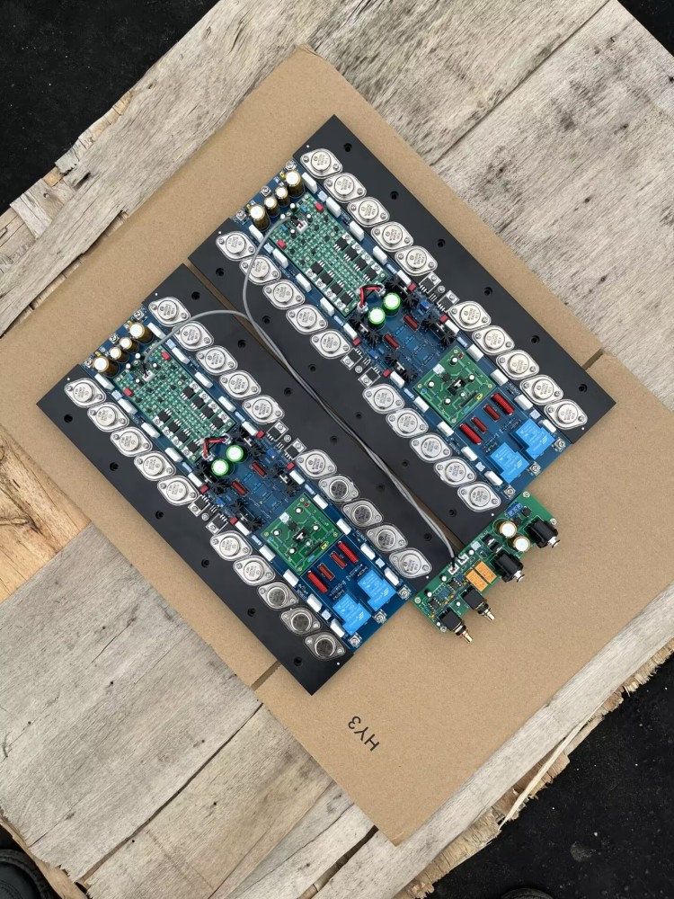 Assembled High power fully balanced power amplifier board Class A amp board 150W*2 with MJ15025 and MJ15024 tubes
