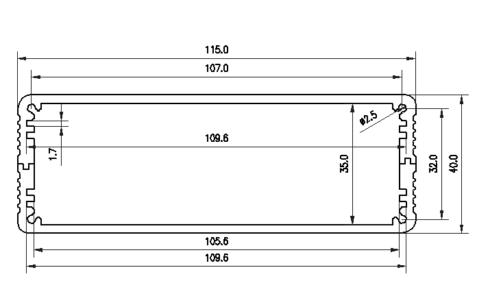 BZ1104 All Aluminum Amplifier DAC Case Enclosure Preamp PSU Chassis DIY Audio Housing 115*40*168MM