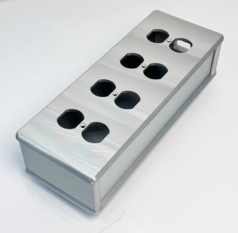 3206 Full aluminum HiFi US power case DIY box American standard power socket chassis