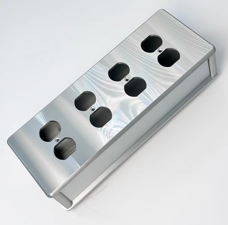 3206 Full aluminum HiFi US power case DIY box American standard power socket chassis