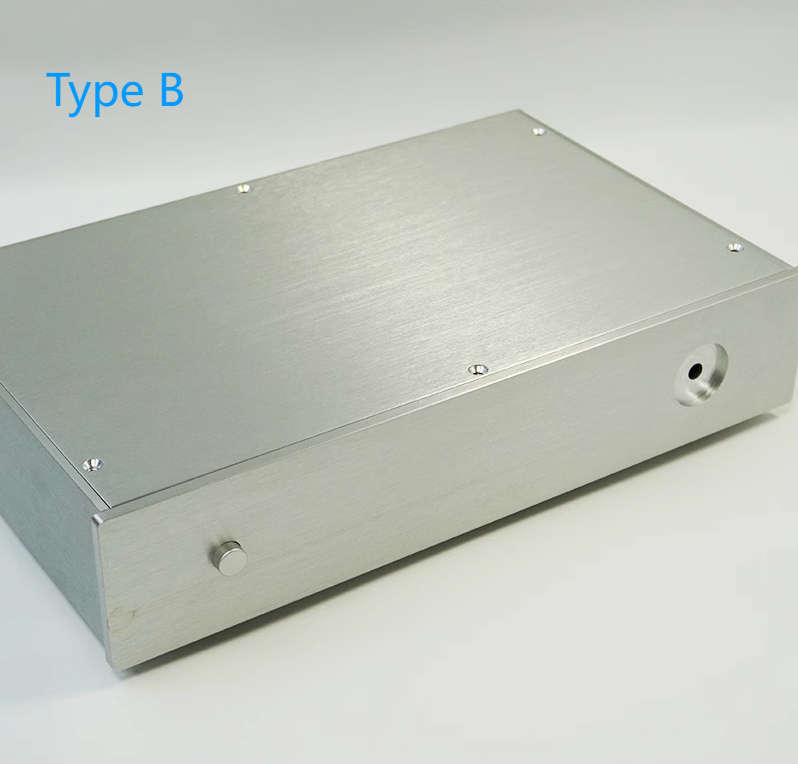 327 HIFI silver full aluminum amplifier chassis DIY tube preamp box power supply filter case decoder housing