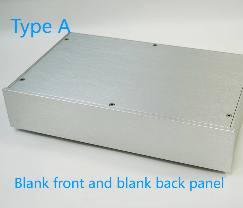 327 HIFI silver full aluminum amplifier chassis DIY tube preamp box power supply filter case decoder housing