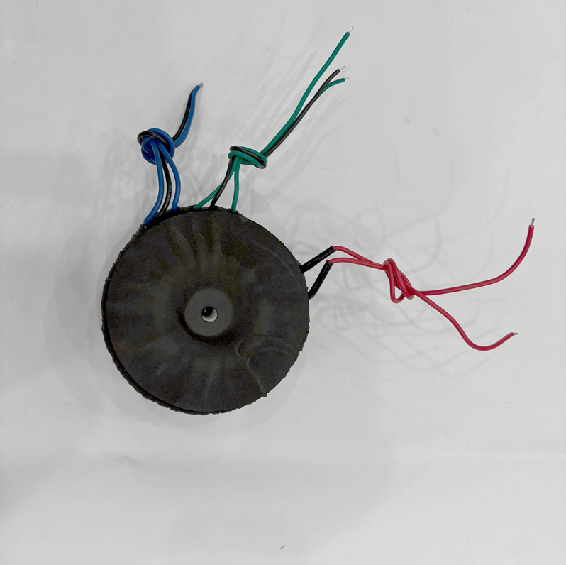 550W Pure Copper Black Clothes Toroidal Transformer Input: 0-220V Output: AC40-0-40V AC20-0-20V for Amplifier