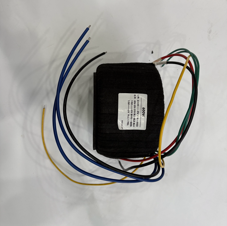 600W Pure Copper Black Clothes Toroidal Transformer Input: 0-230V Output: AC28-0-28V AC0-15V*2 for Amplifier