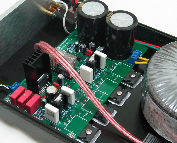 Finished LME49810 mono HIFI DIY class AB 100W amplifier with 1943/5200 transistor