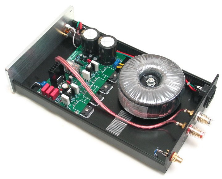 Finished LME49810 mono HIFI DIY class AB 100W amplifier with 1943/5200 transistor