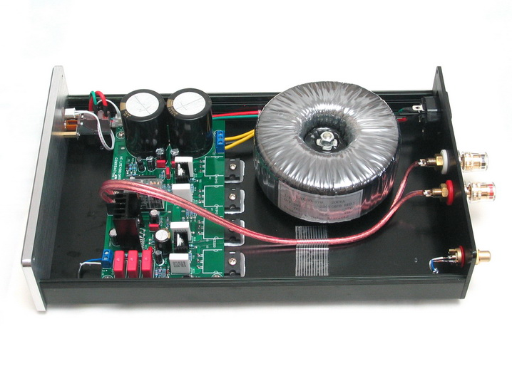 Finished LME49810 mono HIFI DIY class AB 100W amplifier with 1943/5200 transistor