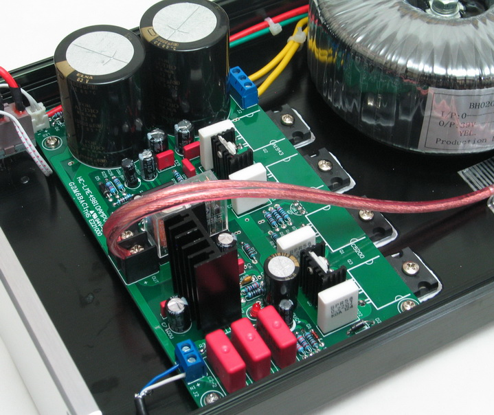 Finished LME49810 mono HIFI DIY class AB 100W amplifier with 1943/5200 transistor