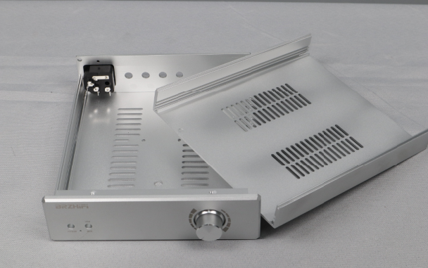 New silver full aluminum preamplifier chassis HIFI DIY CNC amplifier case Can install 3886 1875 circuit