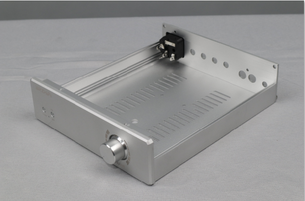 New silver full aluminum preamplifier chassis HIFI DIY CNC amplifier case Can install 3886 1875 circuit