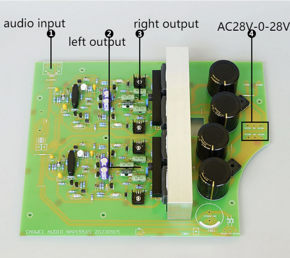 Imitation Britain Naim NAP155XS HIFI DIY stereo 60W*2 amplifier board with SANKEN 2SC2922 transistor