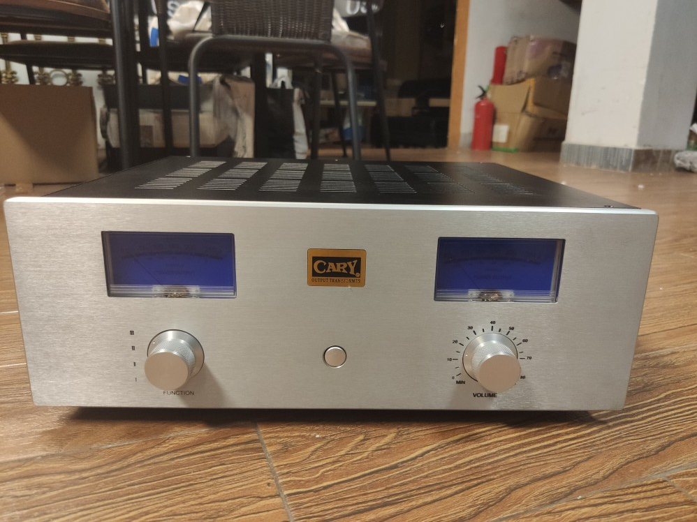 Tube preamplifier hifi diy chassis Aluminium panel + iron body case Can install CARY circuit with uv Level meter