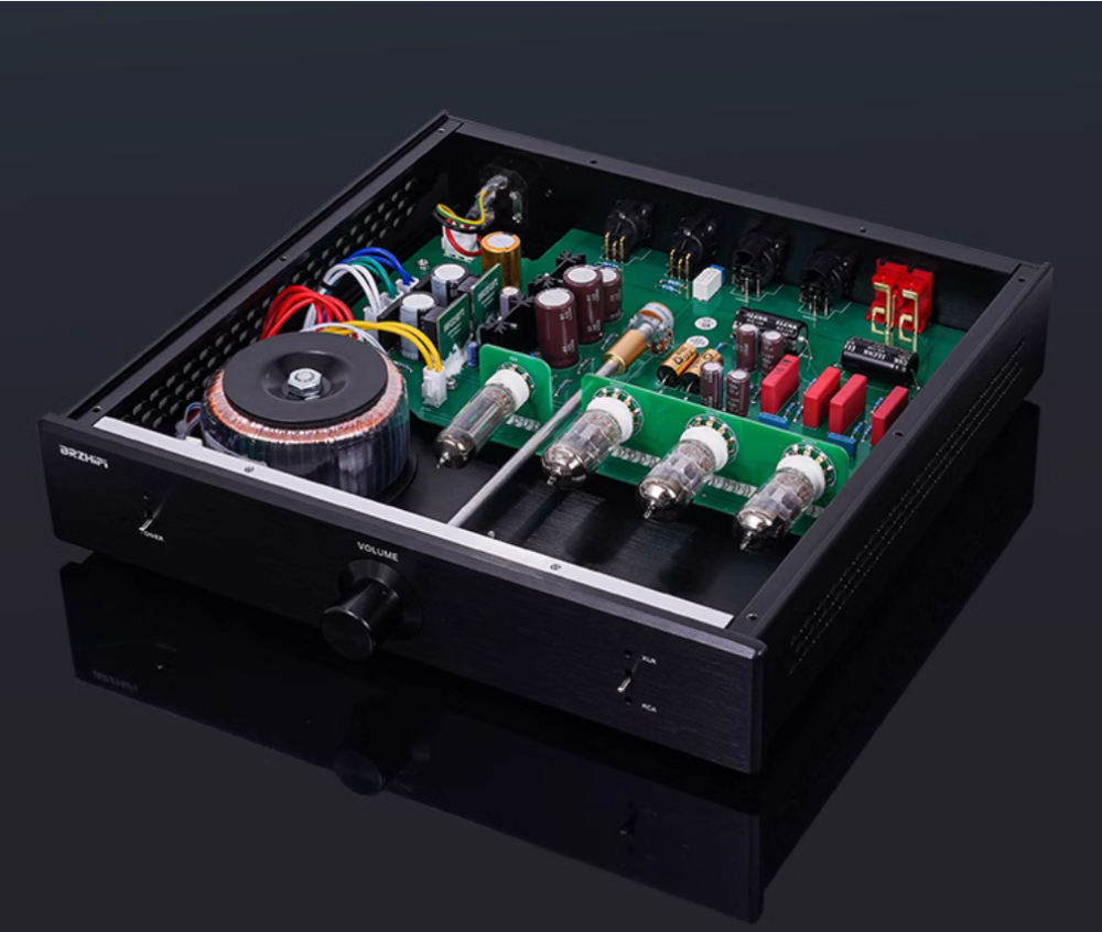 Classic SRPP circuit hifi stereo tube preamplifier with true balanced output