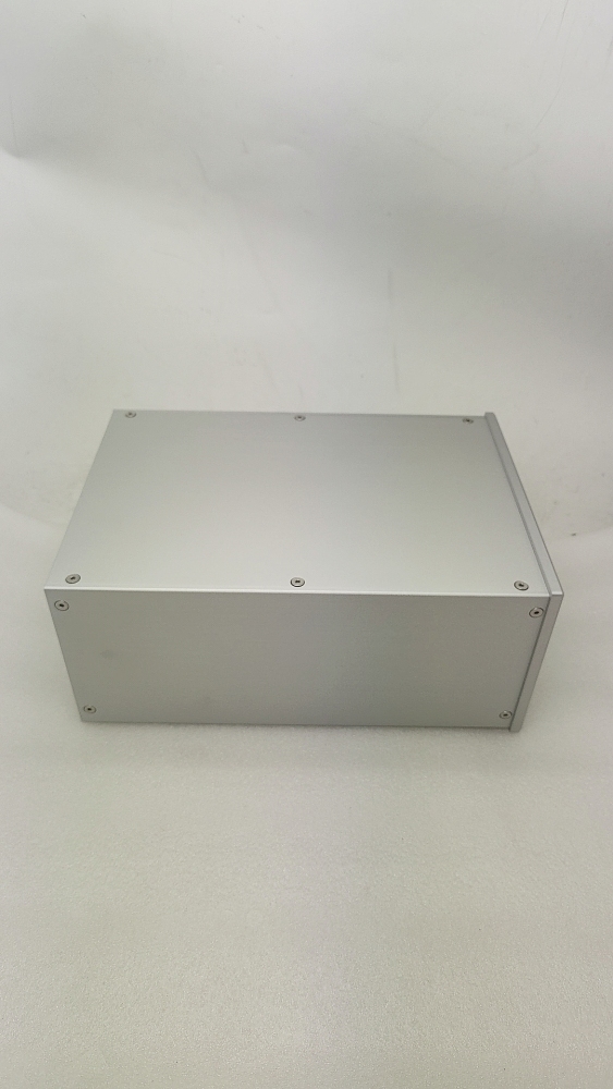 Dual VU meter Full Aluminum power amplifier Box Enclosure AMP Case DIY silver 216*136*308mm Jing Yi