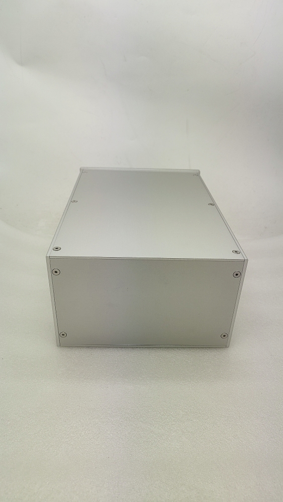 Dual VU meter Full Aluminum power amplifier Box Enclosure AMP Case DIY silver 216*136*308mm Jing Yi