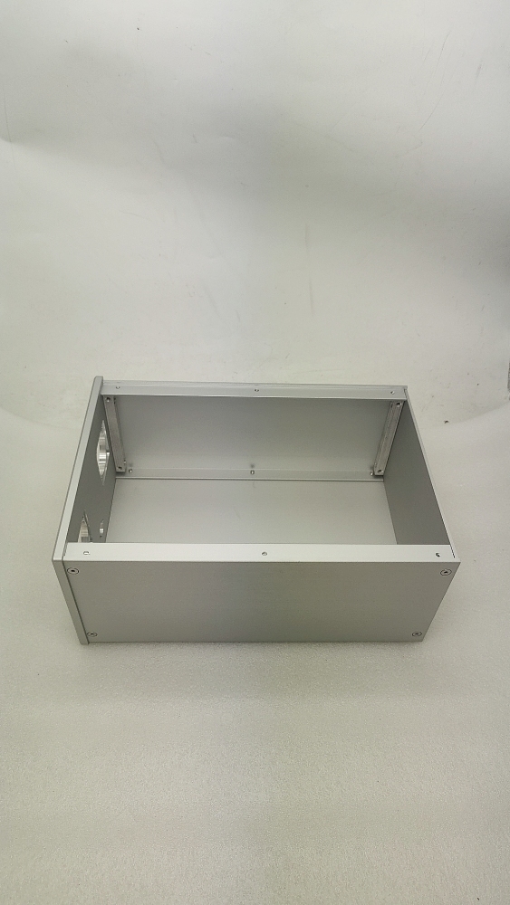 Dual VU meter Full Aluminum power amplifier Box Enclosure AMP Case DIY silver 216*136*308mm Jing Yi