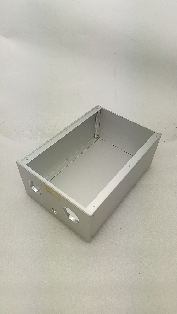 Dual VU meter Full Aluminum power amplifier Box Enclosure AMP Case DIY silver 216*136*308mm Jing Yi