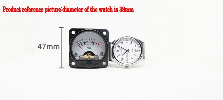 2PCS VU Meter Audio Level Indicator With Driver Board AC/DC 6-12V 45mm Panel VU Meter 500VU With LED Backlight Audio Level Amp