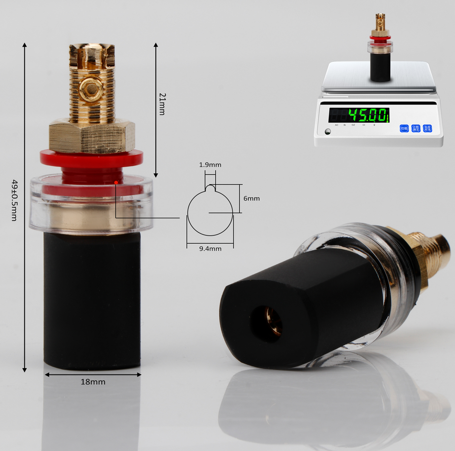 Prefair welding free plated terminal post IFI amplifier connector banana socket speaker cable connector