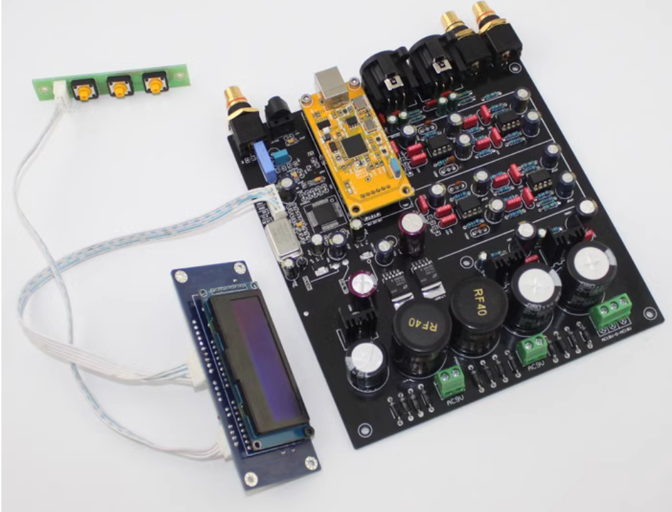 Remote control ES9018 LED  OLE Display Luxury DAC Decoder Board support Balanced RCA output 192K/32bit, I2S/DSD/SPDF input