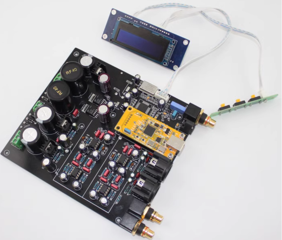 Remote control ES9018 LED  OLE Display Luxury DAC Decoder Board support Balanced RCA output 192K/32bit, I2S/DSD/SPDF input